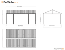Load image into Gallery viewer, Sojag Samara 12x20 Dark Grey Metal Carport Kit