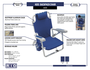 RIO Kids Backpack Chair