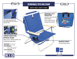 RIO Easy In-Easy Out Backpack Removable Tote Bag Chair