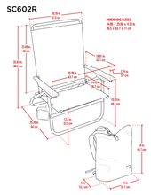 Load image into Gallery viewer, Easy in and out removable backpack chair  Schematics