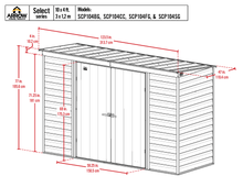 Load image into Gallery viewer, Arrow Select Steel Storage Shed, 10x4