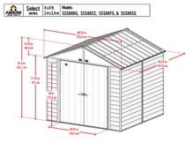 Load image into Gallery viewer, Arrow Select Steel Storage Shed, 8x8
