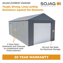 Load image into Gallery viewer, Sojag 12 x 30 ft Everest Garage in Charcoal