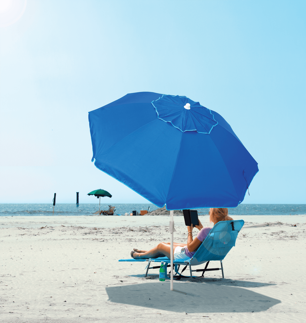 RIO 6.5ft Tilt Beach Umbrella with Integrated Sand Anchor