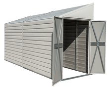 Load image into Gallery viewer, Yardsaver 4 x 10 ft. Steel Storage Shed Pent Roof Eggshell