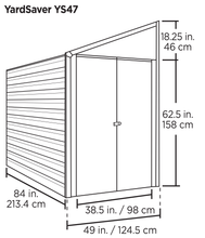 Load image into Gallery viewer, Arrow Yardsaver 4 x 7 ft. Steel Storage Shed Pent Roof Eggshell