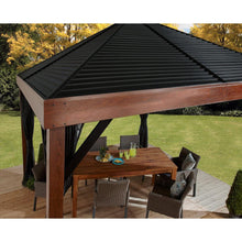 Load image into Gallery viewer, Sojag™ 12 x 12 ft. Valencia Wood Finish Gazebo with Mosquito Netting