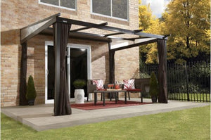 Sojag Budapest Wall-Mounted Gazebo 10x12 with Mosquito Netting